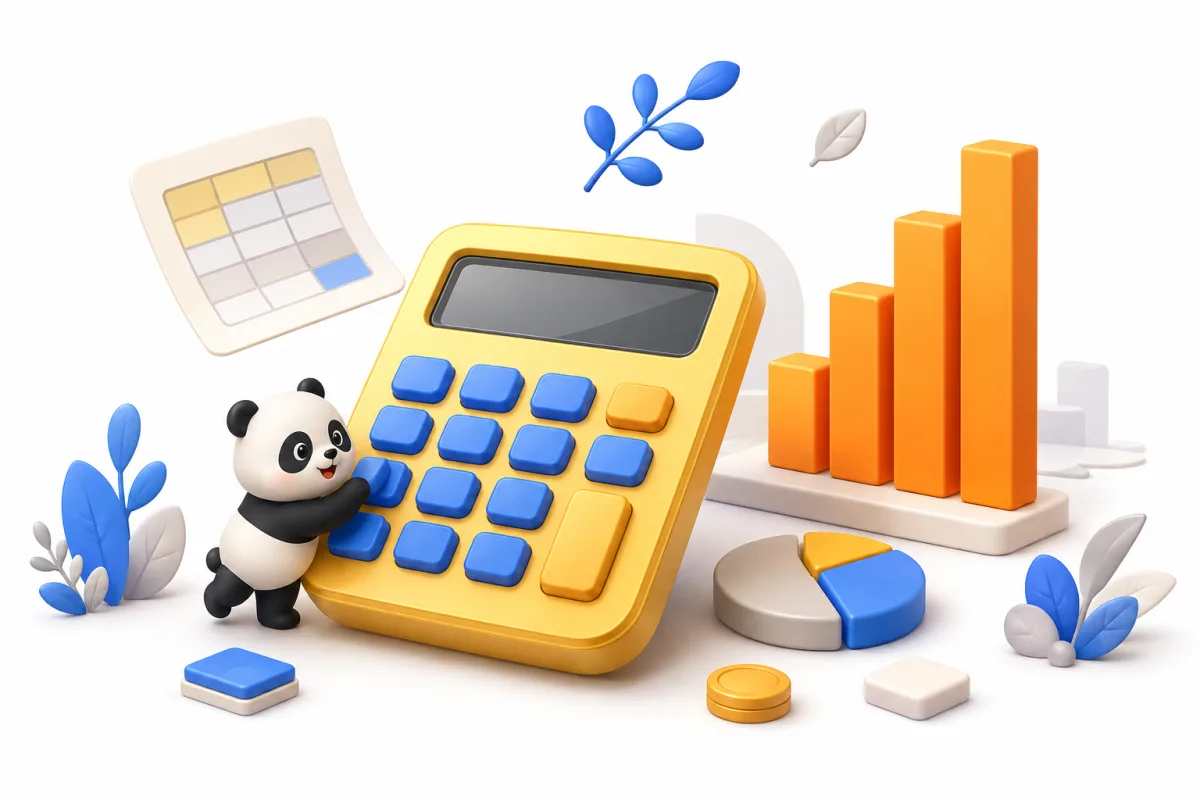 Une calculatrice et un graphique illustrant les taux de réussite en licence
