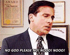 Michael Scott qui hurle de désespoir
