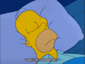 Homer Simpson qui ronfle profondément
