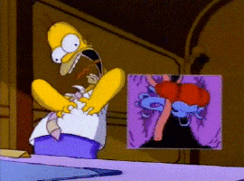 Homer Simpson qui danse de joie